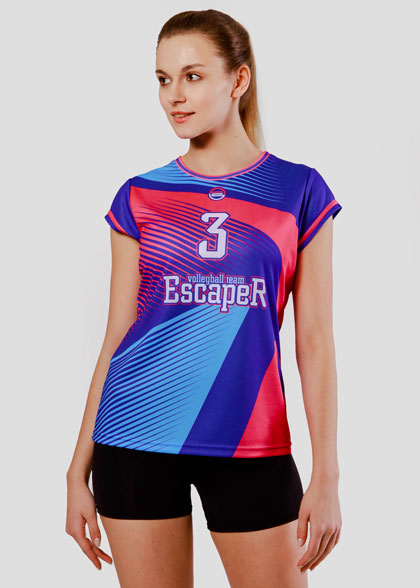 Волейбольная футболка женская VOL-AWT-05-SUBL